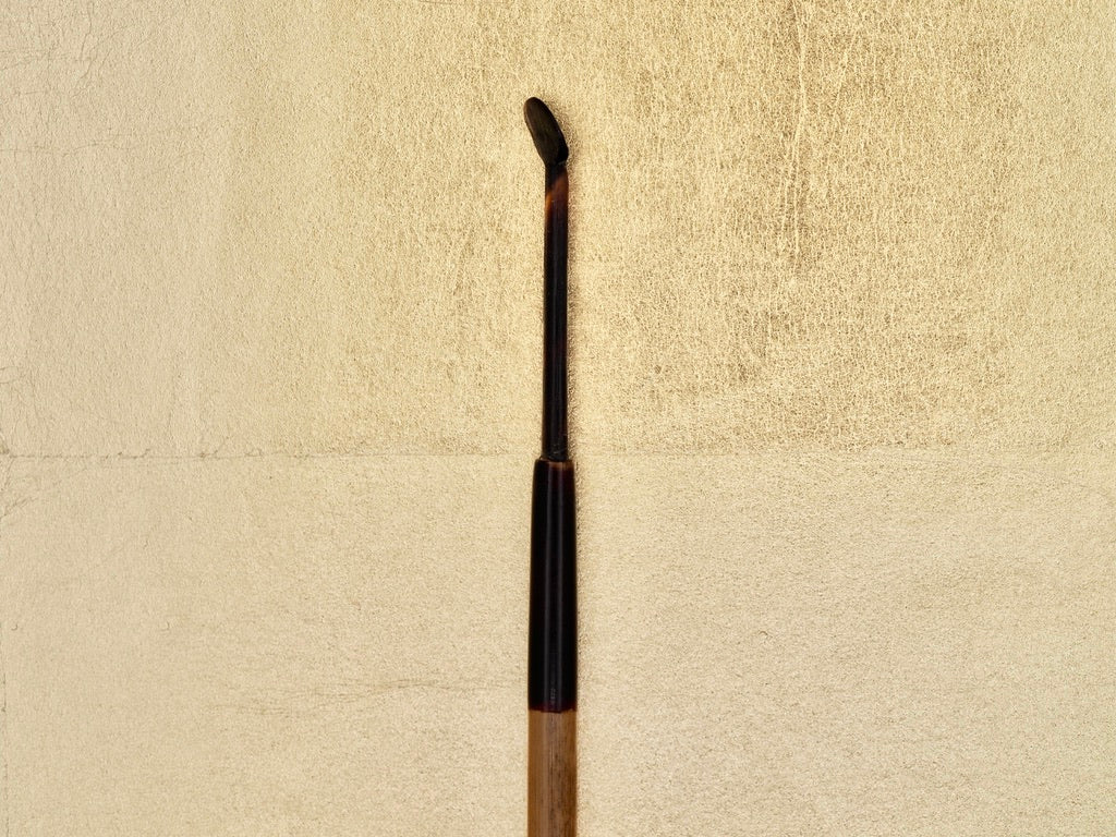 Artisan Japanese hand-crafted lacquered bamboo spoon for metal powders