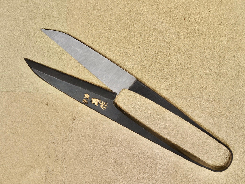 Traditional Japanese Kamesaku Oxidized Model Scissors
