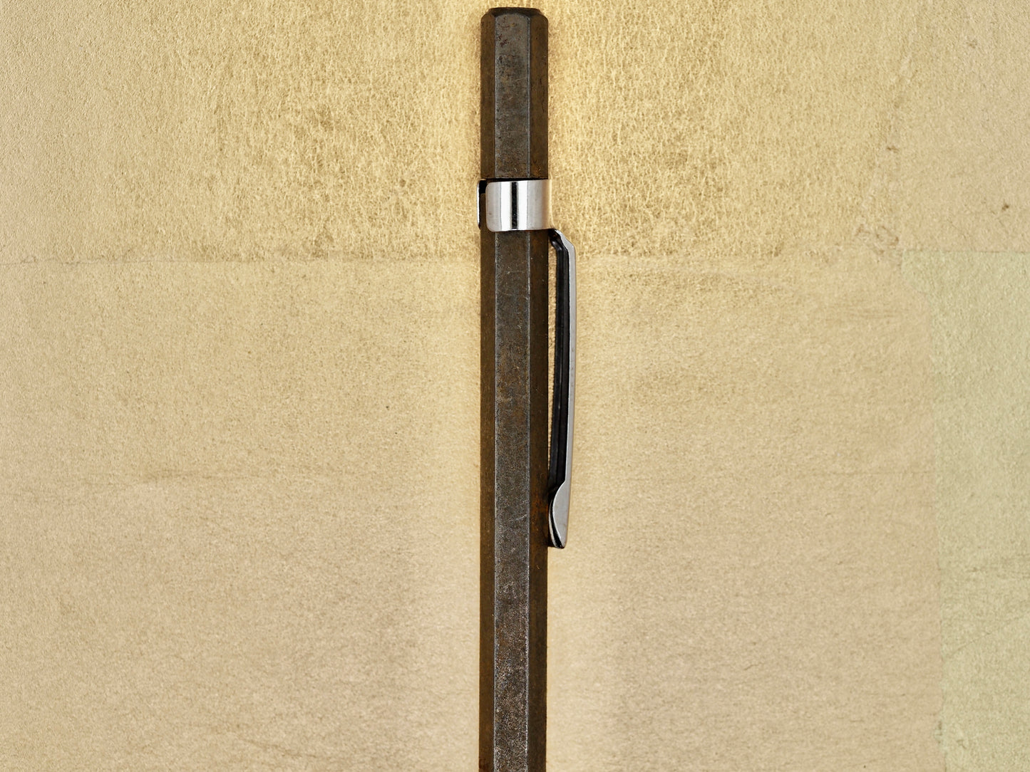 Metal scribe pen for ceramic crack repair - Machined tip