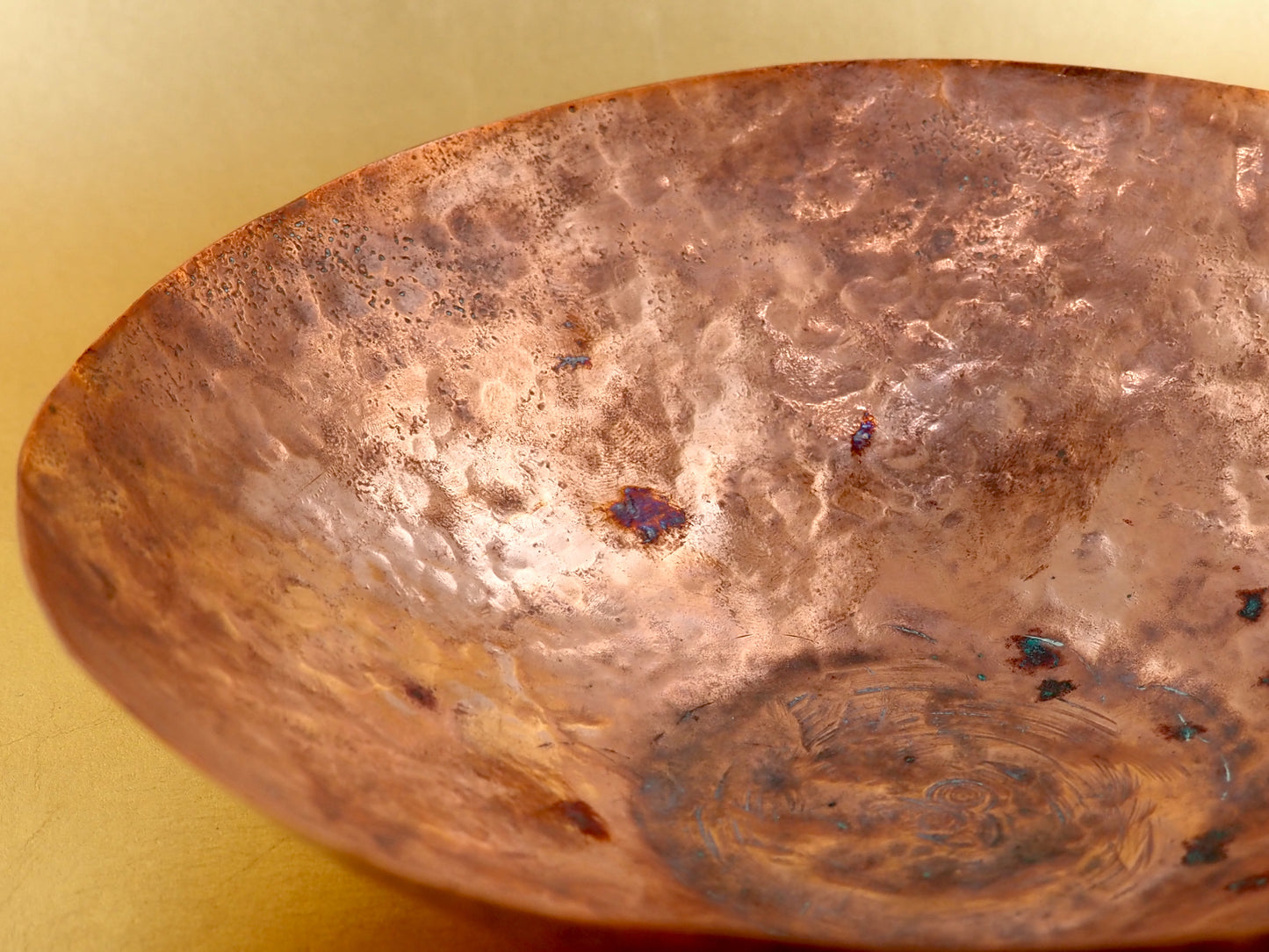 Japanese Hammered Copper Dish - A hand-crafted palette