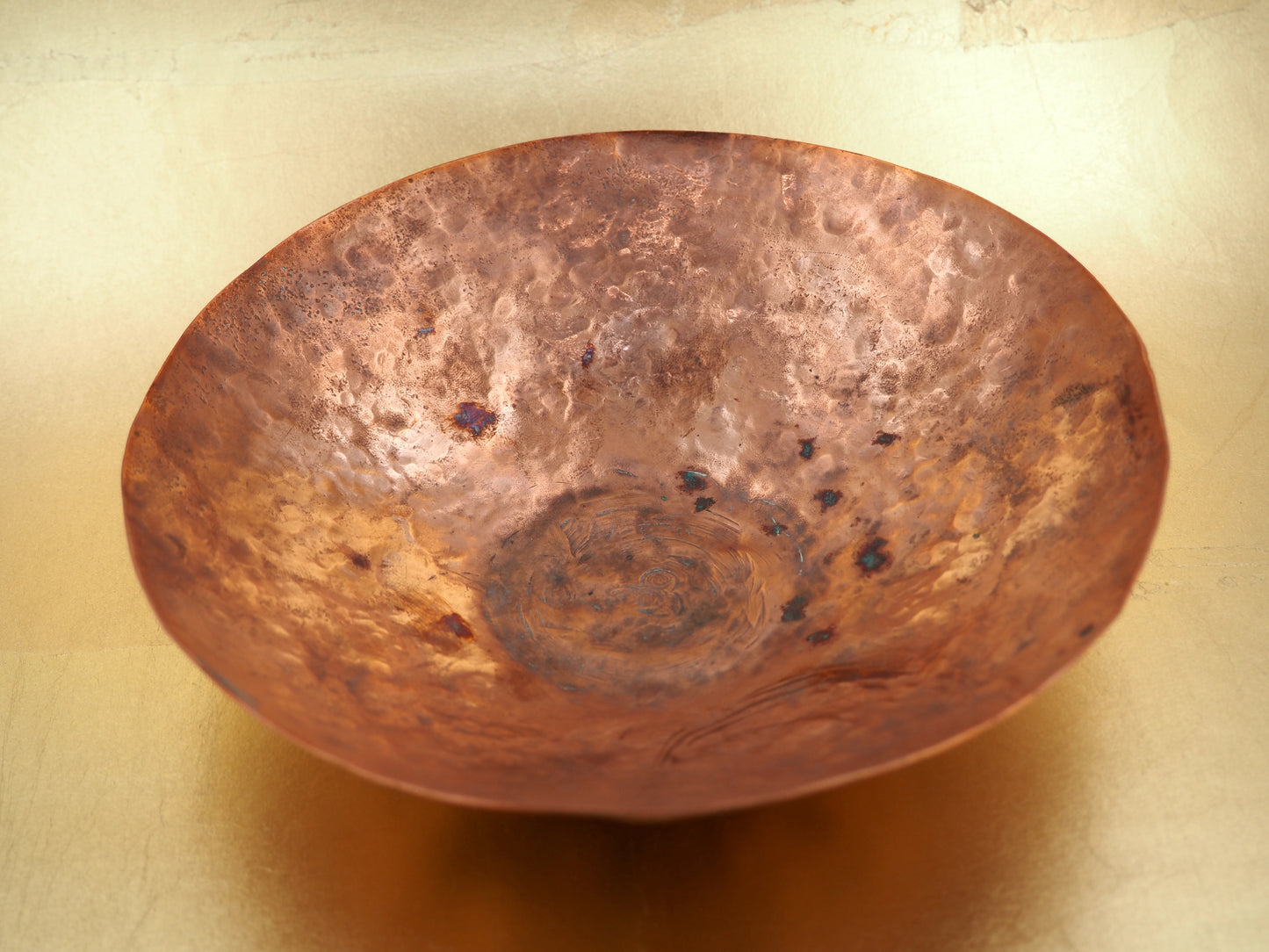 Japanese Hammered Copper Dish - A hand-crafted palette