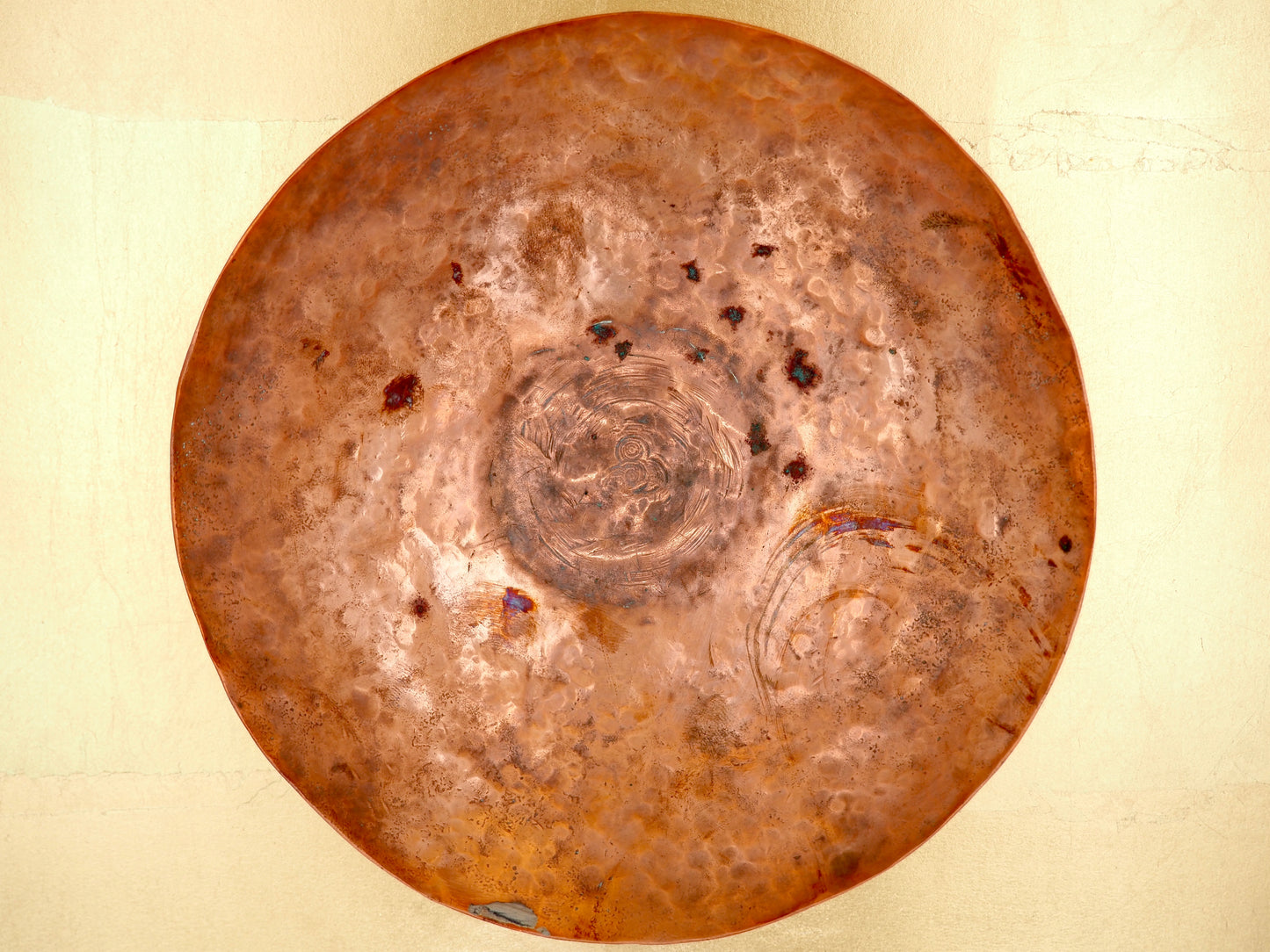 Japanese Hammered Copper Dish - A hand-crafted palette