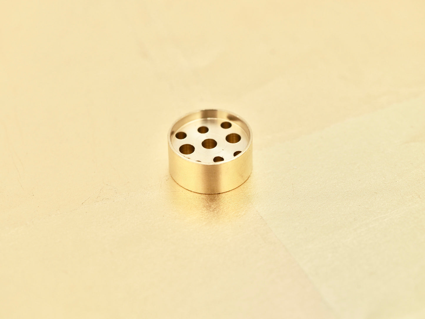 Japanese Brass Short Nine-Hole Incense Holder - A machine-crafted incense stick holder