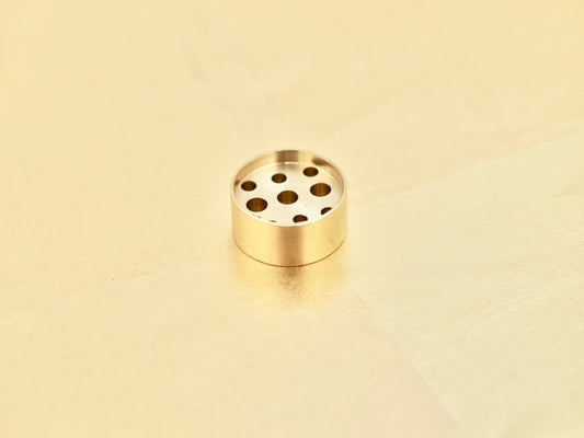 Japanese Brass Short Nine-Hole Incense Holder - A machine-crafted incense stick holder