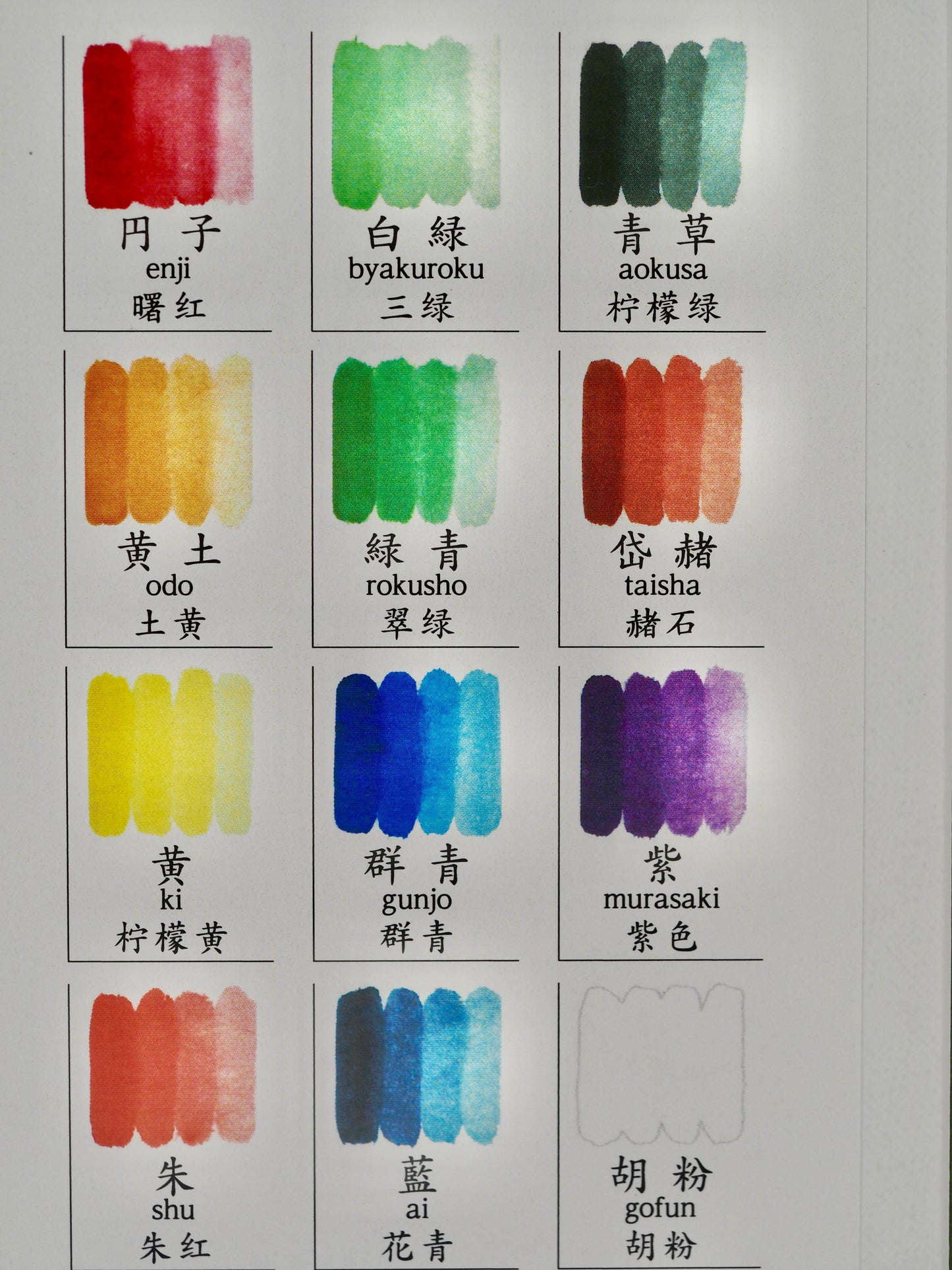 Japanese Watercolour Paints Set