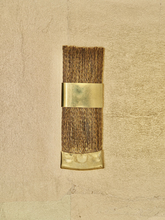 Brass wire brush for ceramic cleaning purposes